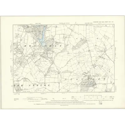 1891 Map of Yorkshire CCIII.SE, 1894 Print