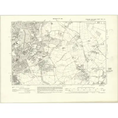 1933 Map of Yorkshire CCIII.SE
