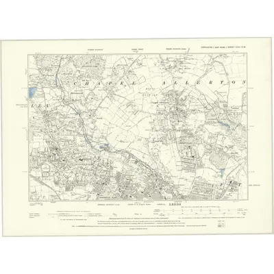 1888 Map of Yorkshire CCIII.SW, 1895 Print
