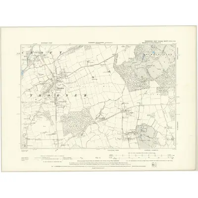 1891 Map of Yorkshire CCIV.NW, 1894 Print