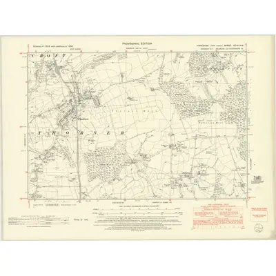 1950 Map of Yorkshire CCIV.NW, 1952 Print