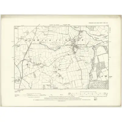 1890 Map of Yorkshire CCIV.SW, 1894 Print
