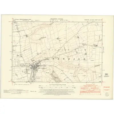 1950 Map of Yorkshire CCIX.SE, 1952 Print