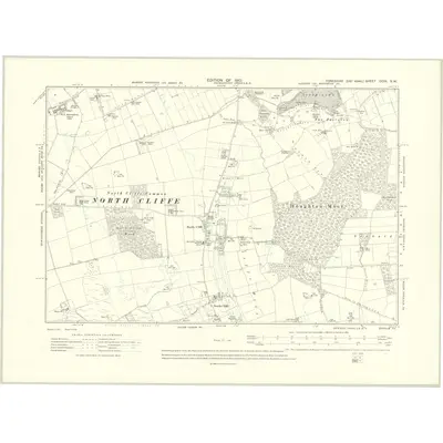 1908 Map of Yorkshire CCIX.SW, 1910 Print
