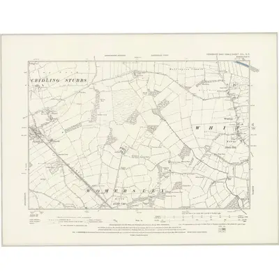 1891 Map of Yorkshire CCL.NE, 1894 Print