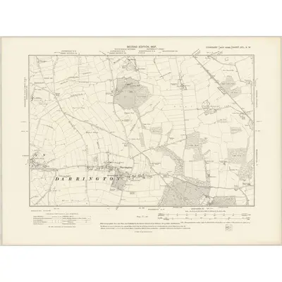 1904 Map of Yorkshire CCL.NW, 1907 Print