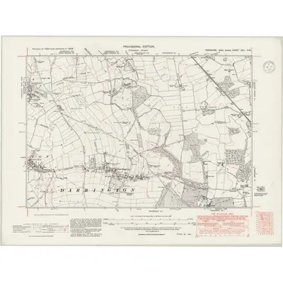 1938 Map of Yorkshire CCL.NW, 1947 Print