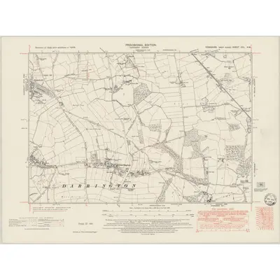 1948 Map of Yorkshire CCL.NW, 1949 Print
