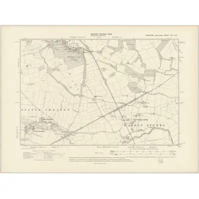 1904 Map of Yorkshire CCL.SE, 1908 Print