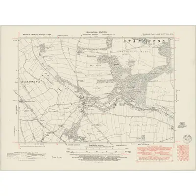 1948 Map of Yorkshire CCL.SW, 1950 Print