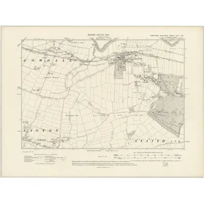 1904 Map of Yorkshire CCLI.NE, 1907 Print
