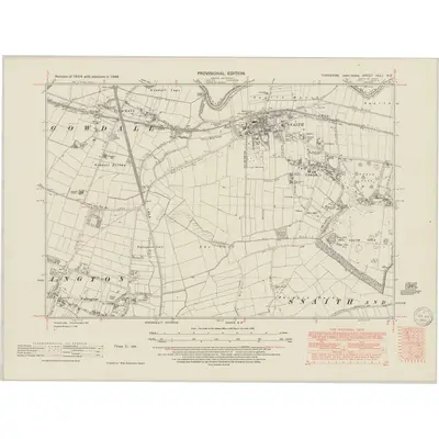 1948 Map of Yorkshire CCLI.NE, 1950 Print