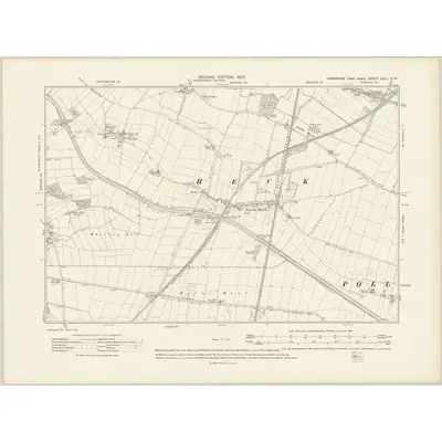 1904 Map of Yorkshire CCLI.NW, 1907 Print