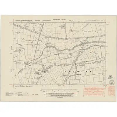 1948 Map of Yorkshire CCLI.SE, 1950 Print