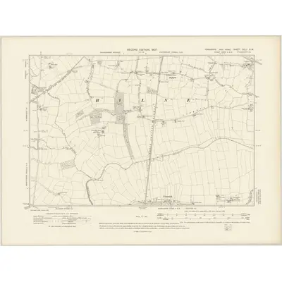 1904 Map of Yorkshire CCLI.SW, 1907 Print