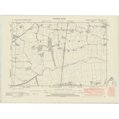 1948 Map of Yorkshire CCLI.SW, 1950 Print