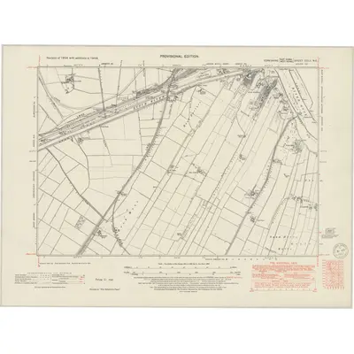 1948 Map of Yorkshire CCLII.NE, 1950 Print