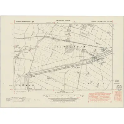 1948 Map of Yorkshire CCLII.NW, 1950 Print