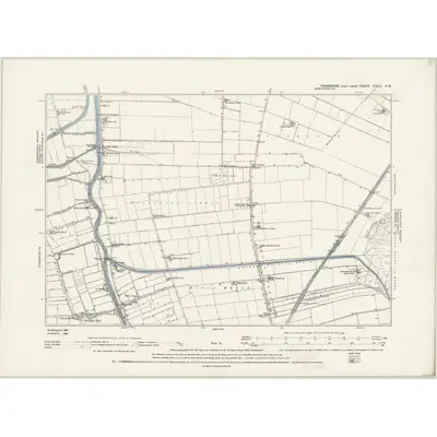 1888 Map of Yorkshire CCLII.SW, 1894 Print