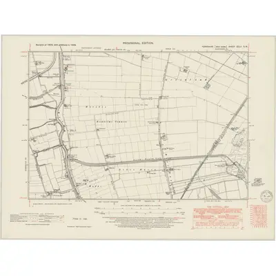 1948 Map of Yorkshire CCLII.SW, 1950 Print