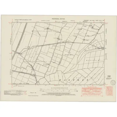 1947 Map of Yorkshire CCLIII.SW, 1950 Print