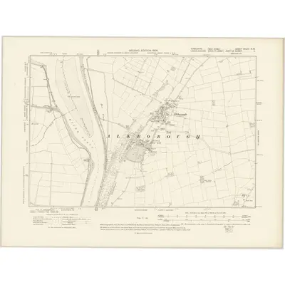 1904 Map of Yorkshire CCLIV.NW, 1908 Print