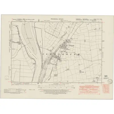 1948 Map of Yorkshire CCLIV.NW, 1950 Print