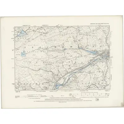 1890 Map of Yorkshire CCLIX.NE, 1894 Print