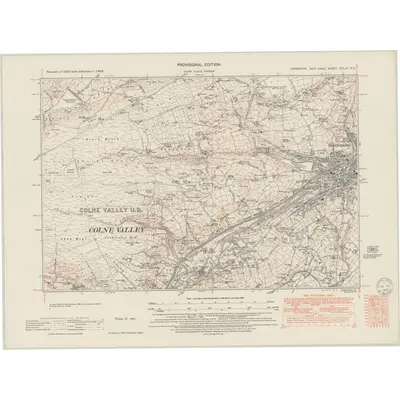 1948 Map of Yorkshire CCLIX.NE, 1949 Print