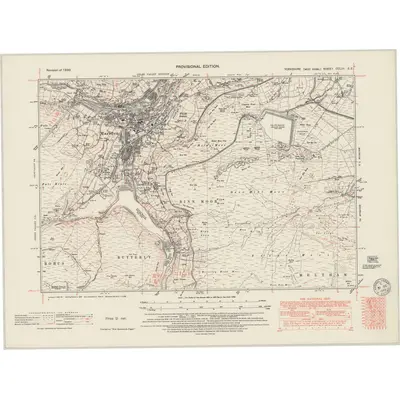 1930 Map of Yorkshire CCLIX.SE, 1949 Print