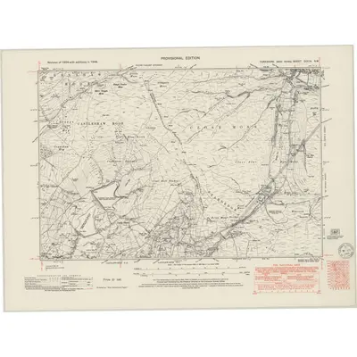 1948 Map of Yorkshire CCLIX.SW, 1949 Print