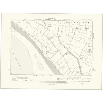 1906 Map of Yorkshire CCLV.NE, 1910 Print