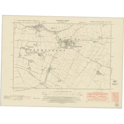 1946 Map of Yorkshire CCLVI.NE, 1952 Print