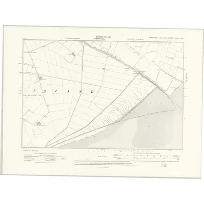 1906 Map of Yorkshire CCLVI.SE, 1910 Print
