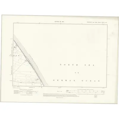 1908 Map of Yorkshire CCLVII.NE, 1910 Print