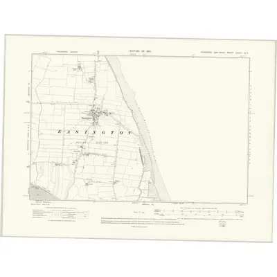 1908 Map of Yorkshire CCLVII.SE, 1910 Print