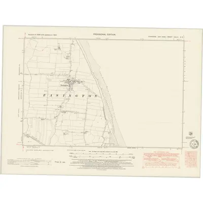 1947 Map of Yorkshire CCLVII.SE, 1951 Print