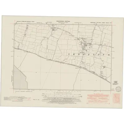 1947 Map of Yorkshire CCLVII.SW, 1951 Print