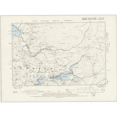 1890 Map of Yorkshire CCLVIII.NE, 1895 Print