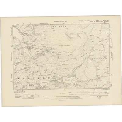 1904 Map of Yorkshire CCLVIII.NE, 1910 Print