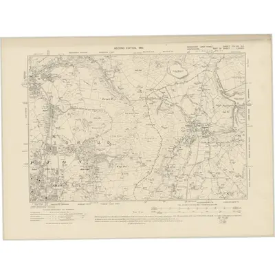 1904 Map of Yorkshire CCLVIII.SE, 1910 Print