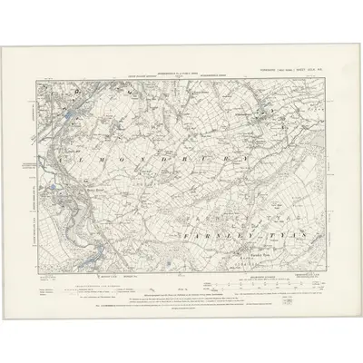 1887 Map of Yorkshire CCLX.NE, 1894 Print