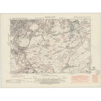 1948 Map of Yorkshire CCLX.NE, 1949 Print