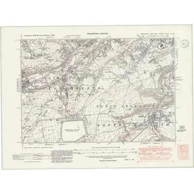 1938 Map of Yorkshire CCLX.NW, 1947 Print
