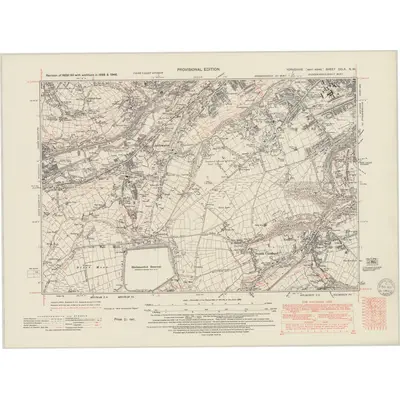 1948 Map of Yorkshire CCLX.NW, 1949 Print