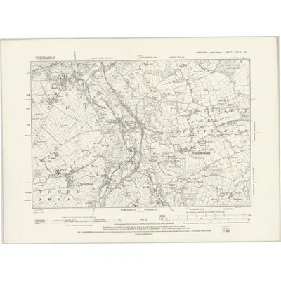 1888 Map of Yorkshire CCLX.SE, 1894 Print