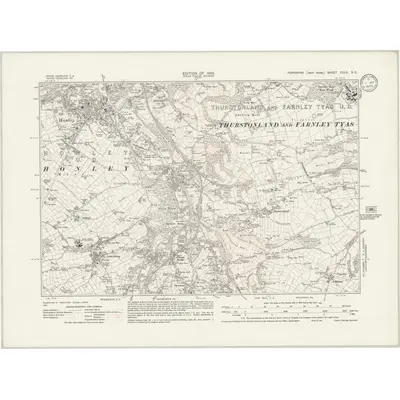 1929 Map of Yorkshire CCLX.SE, 1933 Print