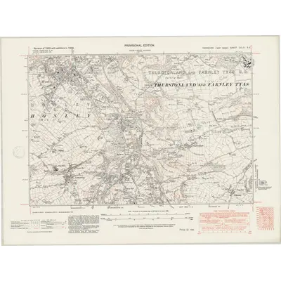 1938 Map of Yorkshire CCLX.SE, 1947 Print