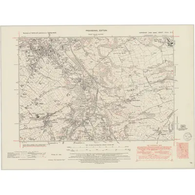 1949 Map of Yorkshire CCLX.SE, 1950 Print