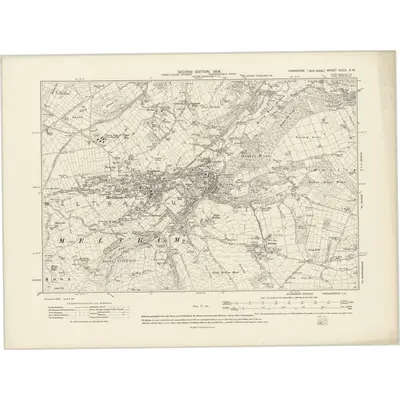 1904 Map of Yorkshire CCLX.SW, 1908 Print